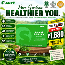 Santé Barley Pure Barley Grass Powder 30 Sachets with Stevia
